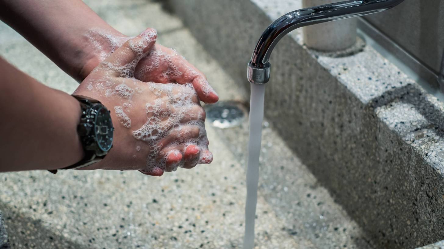 hands being washed
