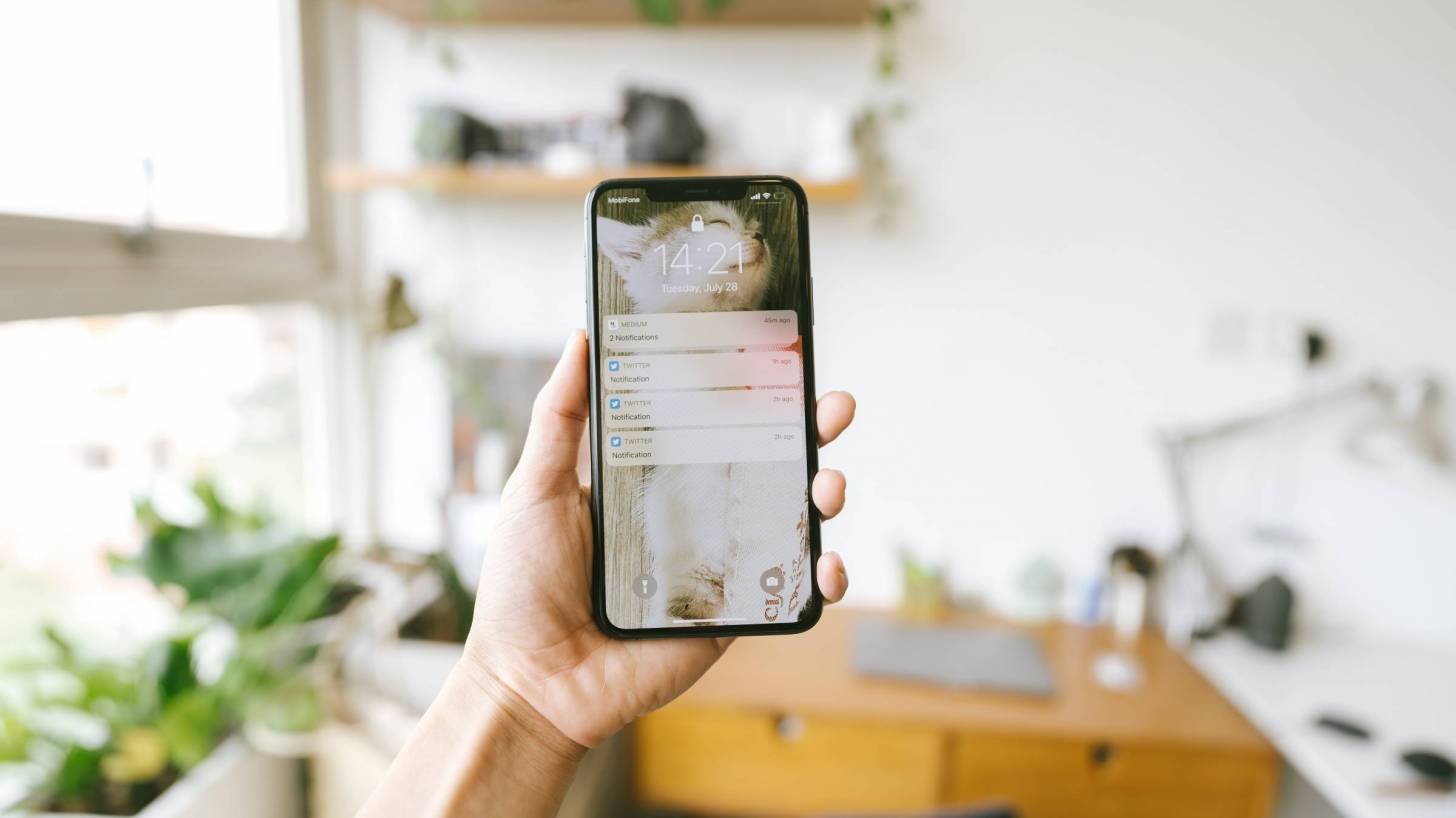 i phone in a user's hand