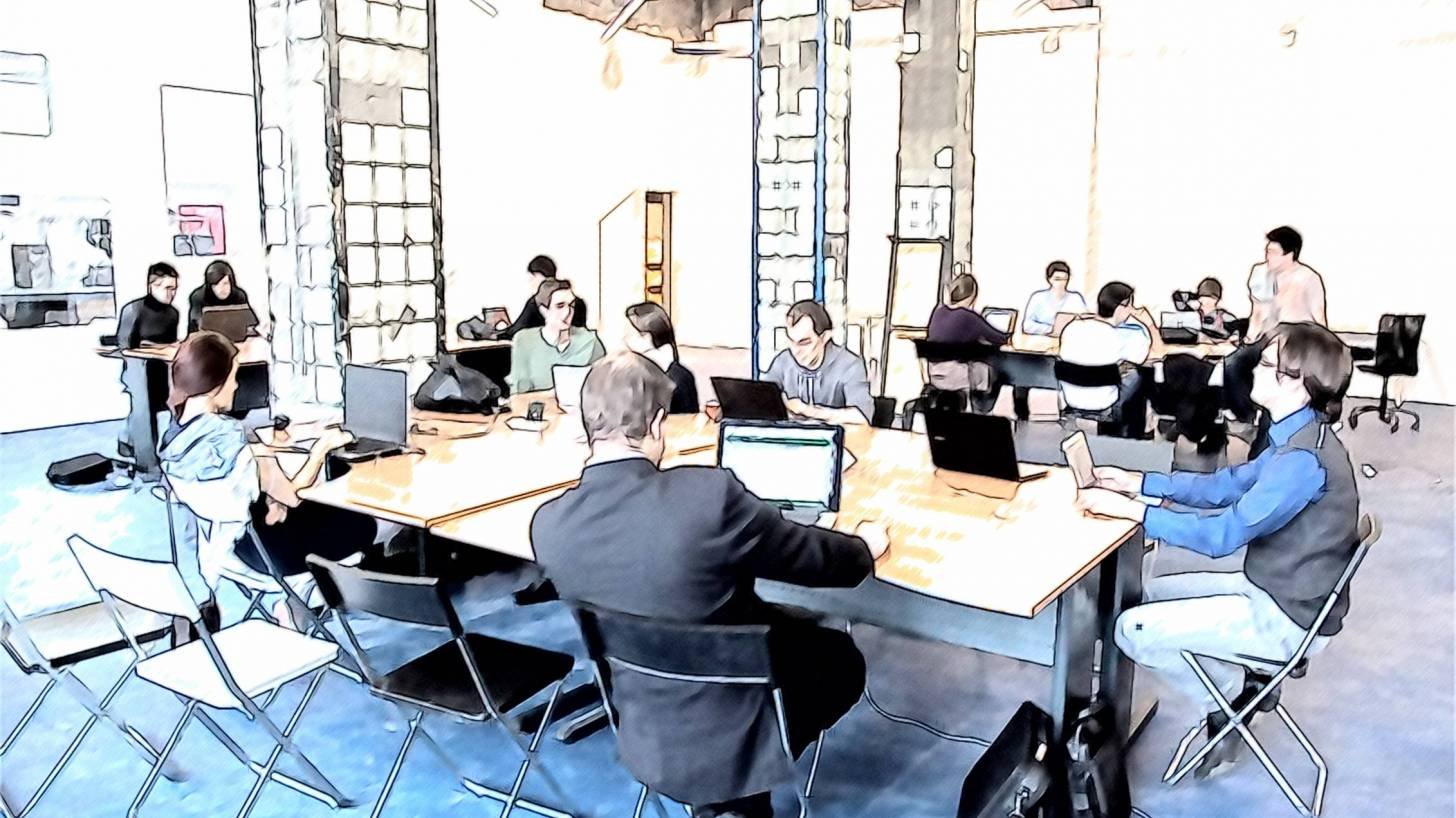 office staff in a clean environment