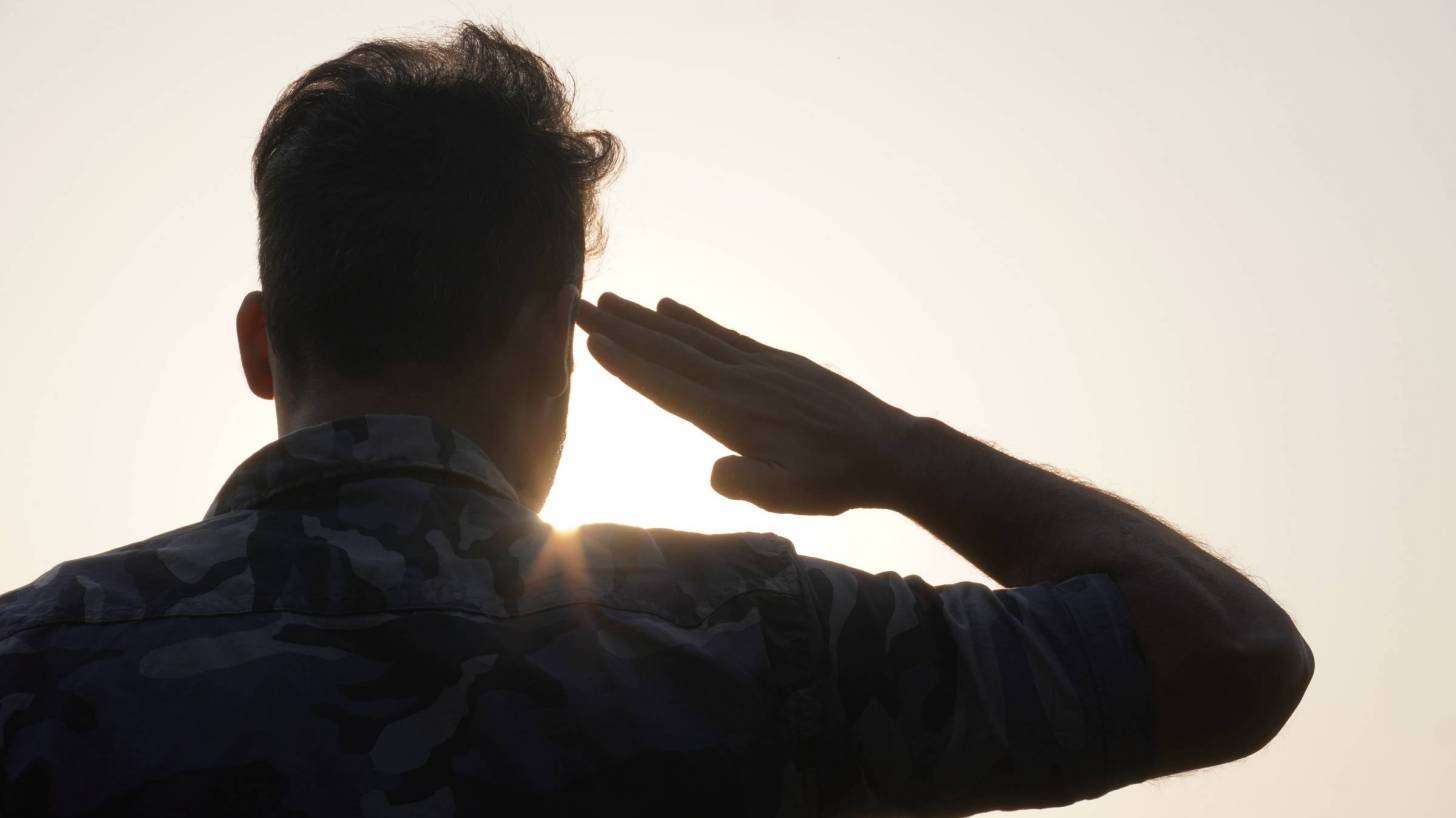 soldier saluting