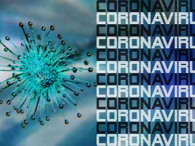 coronavirus depiction and words