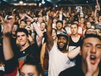 crowd of people with different blood types