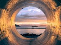 pipe looking into the sea